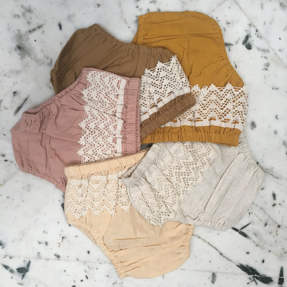 NEW Boho Kids Infant Diaper Covers w/ Lace Detail - Picture 1 of 6